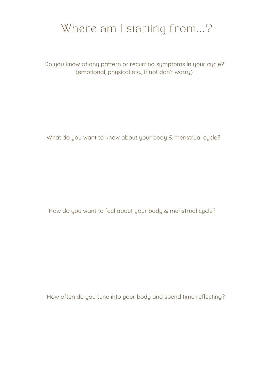 Interior page from Cycle Journal with Prompts